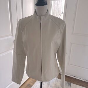 Wilsons Leather Jacket, Cream, EUC Size L